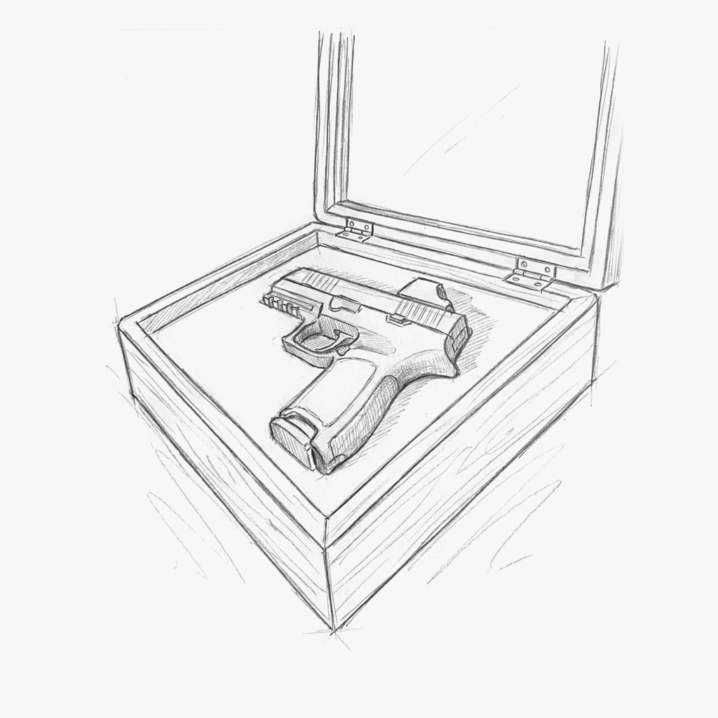 The Perfect Fit Display Case - Foam insert sketch