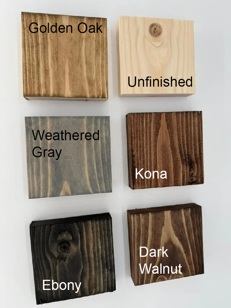 Rustic Coat Rack finish samples