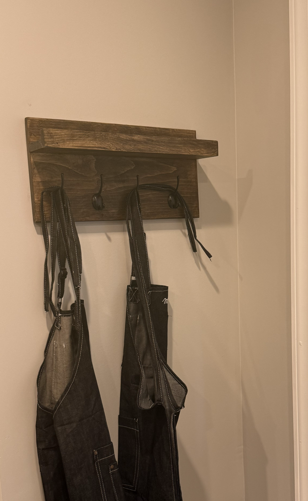 Rustic Coat Rack with Shelf