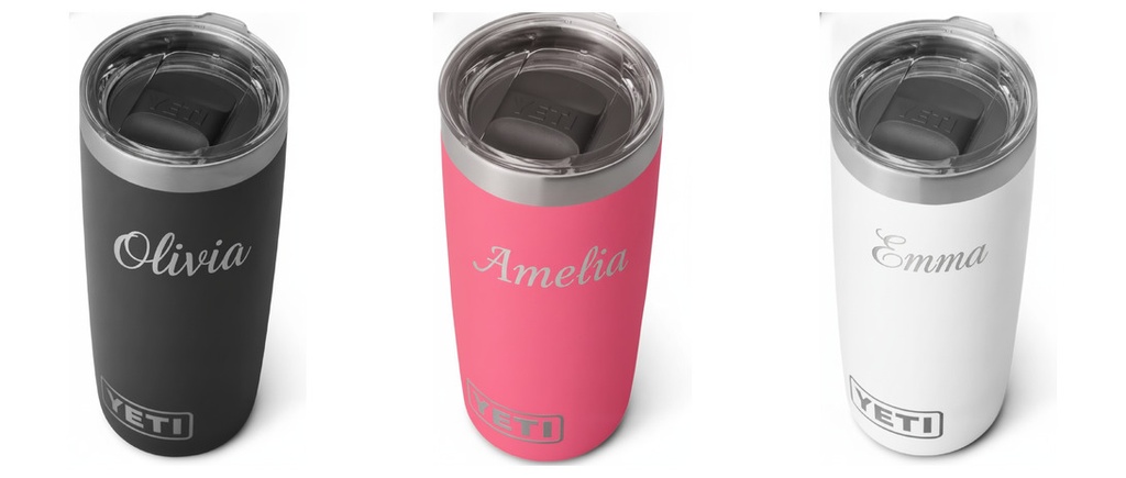 Every 10 oz colour, engraved