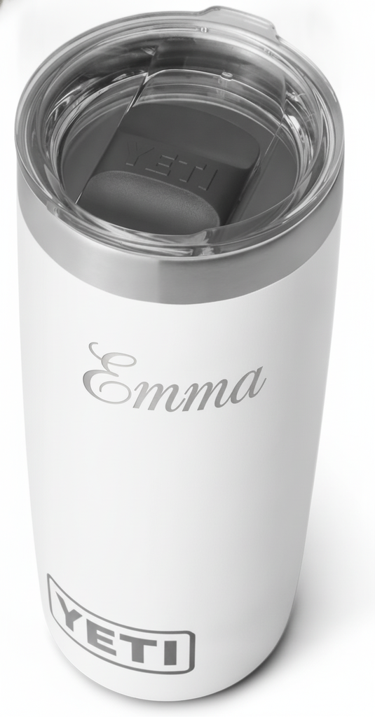 Engraved 10 oz White