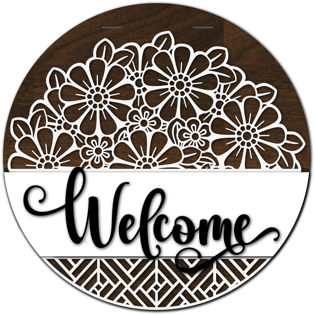 [HANGER-COLLECTION-BUNCH] Welcome Door Hanger — Full Collection (Bunch of Flowers + 3 Swappable Designs)