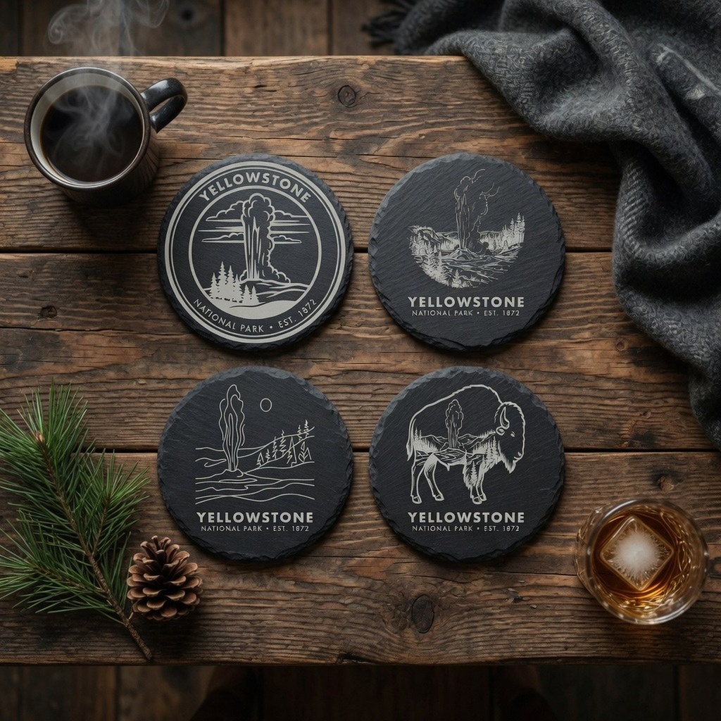 National Park Slate Coasters – Pick Any of 25