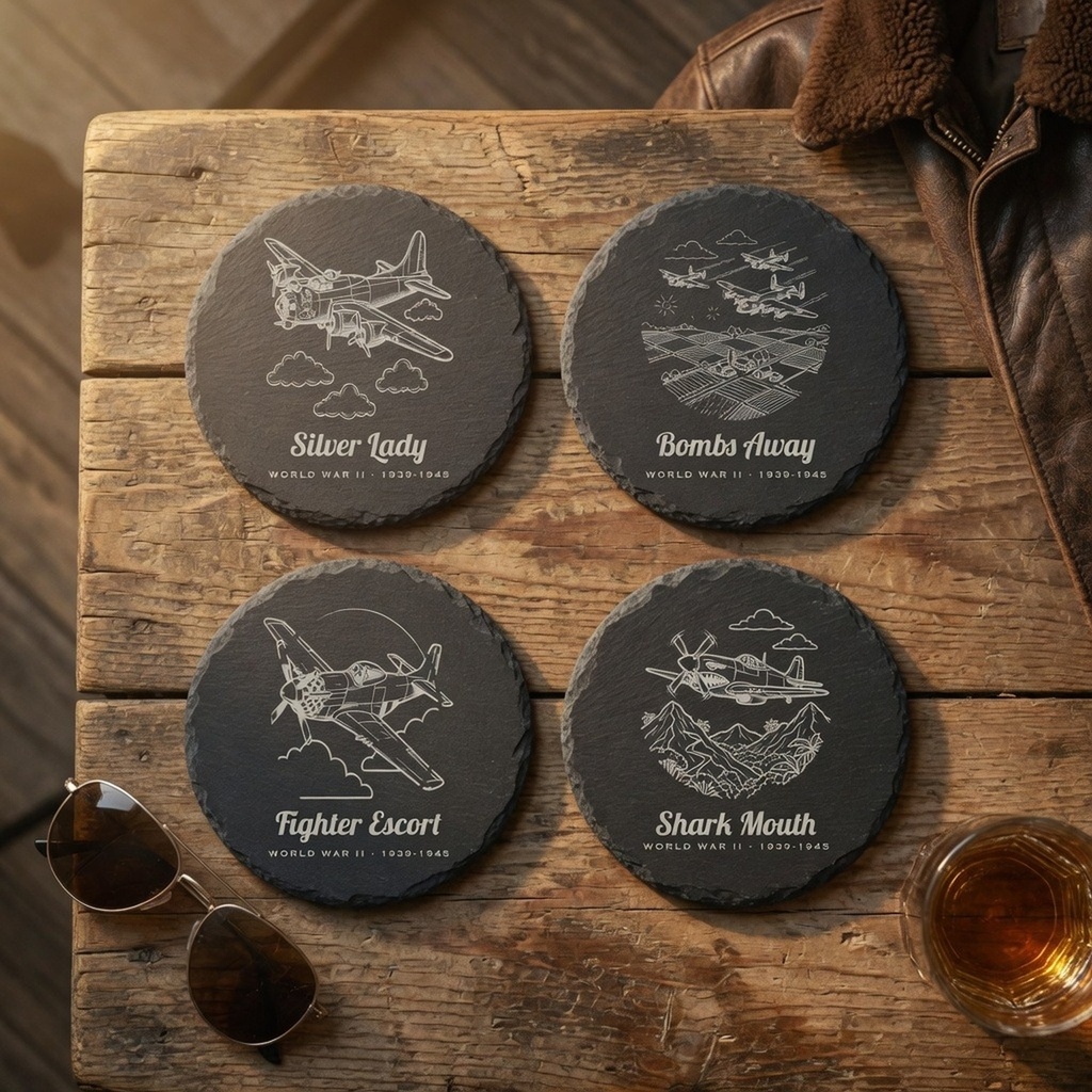 WWII Airplane Coasters – Vintage Warbirds