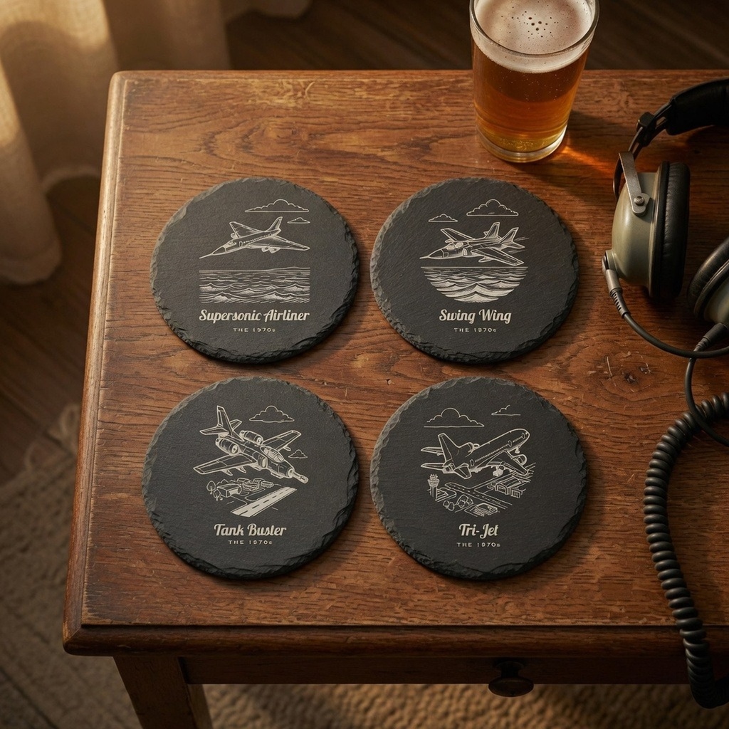 1970s Airplane Coasters – Vintage Jets and Airliners