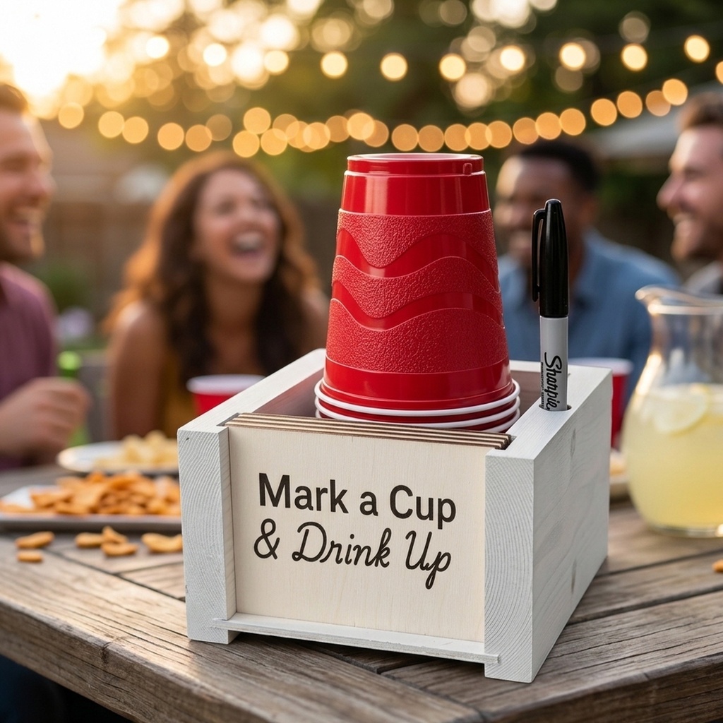 [MAC-CADDY-GR] Mark-a-Cup Party Caddy (Standard, Gray)