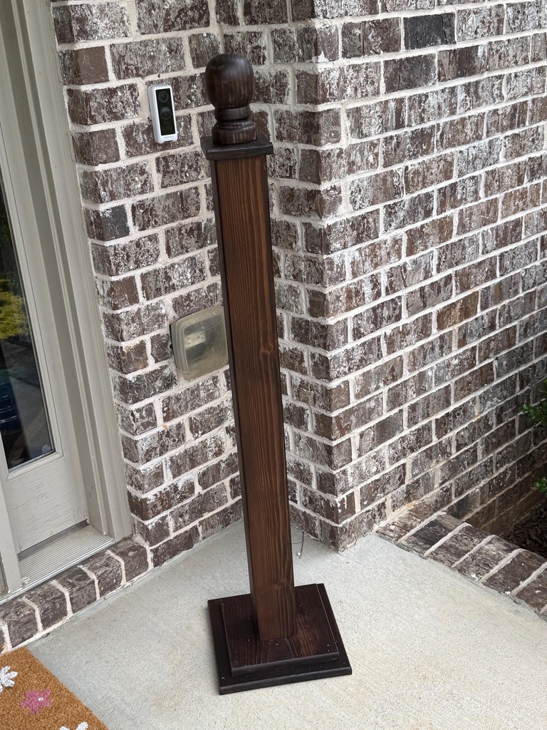 Porch Post for Door Hangers, Wreaths, etc (Solar Light)