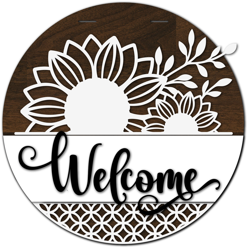 Welcome Door Hanger | Sun Flower | Interchangeable Parts